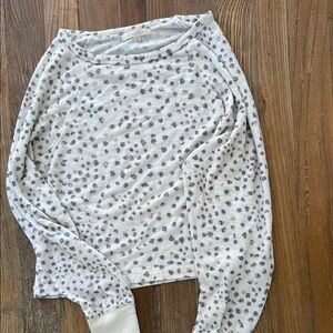 Z Supply Gray Leopard Print Top